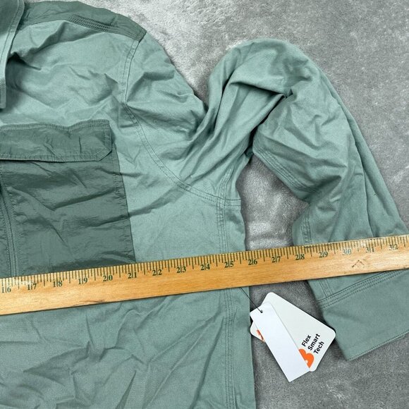 Bass Outdoor Stretch Worker Shirt XL Lily Pad Green NWT 6404 - Picture 8 of 8